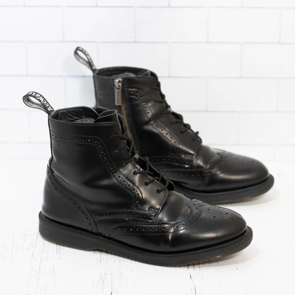 Dr. Martens Shoes Dr Martens Delphine Black Smooth Leather Oxford